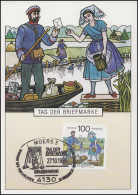 1570 Tag Der Briefmarke: Briefträger, Maximumkarte SSt Moers Grubenwehr 27.10.91 - Giornata Del Francobollo