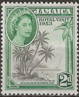 JAMAICA 1953 Royal Visit - 2d. - Black And Green MNH - Jamaica (...-1961)