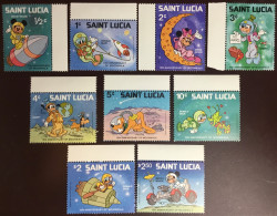 St Lucia 1980 Disney Moon Landing Anniversary MNH - St.Lucie (1979-...)