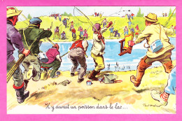 Illust-721P76  ORDNER, Un Groupe De Pêcheurs, ""il Y Aurait Un Poisson Dans Le Lac"", BE - Ordner, P.
