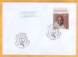 2020  2019 Moldova Moldavie Special Cancellation Stamp "International Day Of Non-Violence" Mahatma Gandhi - Mahatma Gandhi