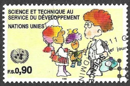 O.N.U. GENEVE - 1992 - SCIENZA E TECNICAI - FR. 0,90 -  USATO (YVERT 233 - MICHEL 221) - Gebruikt