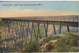 UNITED STATES - Sunset Route High Bridge Showing Length - Obras De Arte