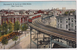 UNITED STATES - Elevated Curve At 110th Street New York City - Trasporti