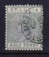 St Lucia: 1891/98   QV   SG43    ½d   [Die II]   Used  - Ste Lucie (...-1978)