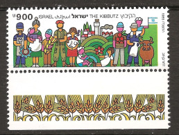 Israël Israel 1985 N° 955 Avec Tab ** Kibboutz, Agriculture, Mécanicien, Bébé, Epi, Armée, Flûte Pommes Vache Lait Usine - Neufs (avec Tabs)