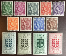 St Lucia 1953 Definitives Set MH/MNH - Ste Lucie (...-1978)