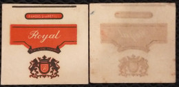 Royal Tobacco / Tabac Cigarette Flat Label Used In Vietnam Viet Nam - Schnupftabakdosen (leer)