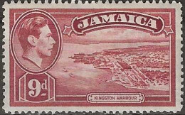 JAMAICA 1938 King George VI - Kingston Harbour - 9d. - Red MH - Jamaica (...-1961)