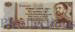 ETHIOPIA 20 DOLLARS 1961 PICK 21a AU/UNC RARE - Aethiopien