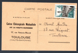 Toulouse (31)  Carte Réponse Caisse Chirurgicale Mutualiste   1958  (PPP46631) - Pubblicitari