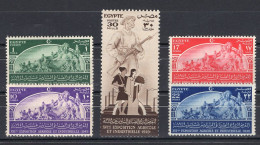 Egypt Serie 5v 1949 Agricultural And Industrial Expo - Agriculture - Farming - Army - Weapon MNH - Unused Stamps