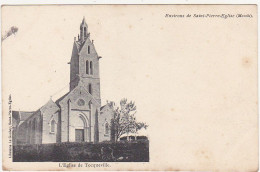 50 - Environs De Saint-Pierre-Eglise (Manche) - L'Eglise De Tocqueville / Carte Précurseur - Saint Pierre Eglise