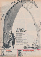 Métier Du Bâtiment. Je Bâtis Un Stade. Construction Du Stade En Bois De Vincennes. Record Du Monde De La Charpente 1964. - Pubblicitari