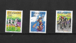 Denmark 1985 MNH Sports Sg 803/5 - Neufs