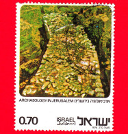 ISRAELE - Usato - 1976 - Archeologia A Gerusalemme - Mura Della Città, Periodo Del Primo Tempio - 0.70 - Gebraucht (ohne Tabs)