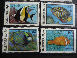 (8) Maldives 1986 WWF, Fish 4v, MNH, Nature - Fish - World Wildlife Fund - Malediven (1965-...)
