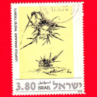 ISRAELE - Usato - 1978 - Cardi - Thistles Dipinto Di Leopold Krakauer (1890-1954) - 3.80 - Gebraucht (ohne Tabs)