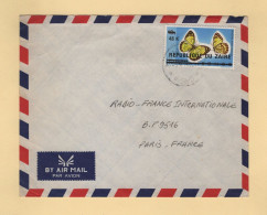 Zaire - Papillons - Surchare Sur Timbre Du Congo - Par Avion Destination France - Cartas & Documentos