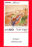 ISRAELE -  Usato - 1980 - Dipinti Di Gerusalemme - Veduta Della Città, Joseph Zaritsky - 1.50 - Usados (con Tab)