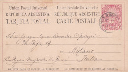 From Argentina To Italy - 1885 - Cartas & Documentos