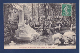 CPA Verne Jules Amiens Inauguration Du Monument Circulée - Writers