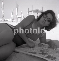 6 NEGATIVES SET 1963 WOMAN FEMME SWIMSUIT MAILLOT BEACH PLAGE ORIGINAL AMATEUR 60/60mm NEGATIVE NOT PHOTO FOTO - Non Classificati