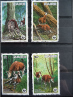 (8) Congo Dem. Republic, (zaire) 1984 WWF, Okapi 4v, MNH , Nature - Animals - Ongebruikt