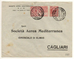 Regno 1928 - Aerogramma Volo Inaugurale Roma (Ostia) - Cagliari SAM Del 21-04-1928 - Marcofilie (Luchtvaart)