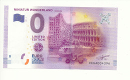 Billet Souvenir - 0 Euro - XEHA - 2017-3A - MINIATUR WUNDERLAND - HAMBURG 2017 LIMITED EDITION - N° 4396 - Billet épuisé - Vrac - Billets