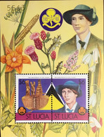 St Lucia 1986 Girl Guides Flowers Minisheet MNH - St.Lucie (1979-...)