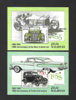 Maldives 1993 MNH Centenaries Of Heavy Ford 1st Petrol Engine MS 1943 (2 Sheets) - Malediven (1965-...)