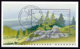 National Park Harz - Germany 2002 - Souvenir Sheet Mi. Bl. 59 - ESSt, First Day Issue Cancellation Berlin - Environment & Climate Protection