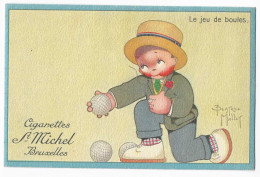 MALLET Béatrice PUBLICITE Cigarettes Saint Michel  SPORT   " Le Jeu De Boules " - Mallet, B.