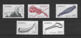 Norway 1978 MNH Musical Instruments Sg 827/31 - Unused Stamps