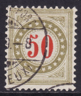 Schweiz: Portomarke SBK-Nr. 27BN (Rahmen Bräunlicholiv, Wasserzeichen Kreuz, 1908-1909) Gestempelt - Postage Due