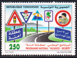 2006-Tunisie /  Y&T 1579 - Programme National "Vacances-Sécurité" - 1v / MNH****** - Accidentes Y Seguridad Vial