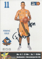 Trading Cards KK000601 - Basketball Germany Mitteldeutscher Weissenfels 10.5cm X 15cm HANDWRITTEN SIGNED: Ferenc Gille - Kleding, Souvenirs & Andere