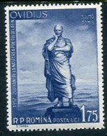 ROMANIA 1957 Bimillenary Of Ovid MNH / **.  Michel 1669 - Ongebruikt