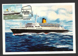 Portugal Açores Europa CEPT 2012 Paquebot Funchal Bateau Carte Maximum Portugal Azores Europa Cruise Ship Maxicard - Maximum Cards & Covers