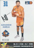 Trading Cards KK000605 Basketball Germany Mitteldeutscher Weissenfels 10.5x15cm HANDWRITTEN SIGNED: Aleksandar Marelja - Uniformes, Recordatorios & Misc