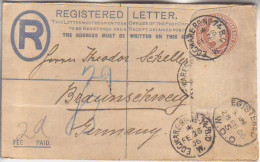 UNITED KINGDOM. 1906/Edgware, Registered PS Envelope/stamp-missing. - Storia Postale