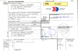 Lussemburgo (1992) - Bollettino Pacchi Per La Francia - Lettres & Documents