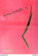 Luciano Pavarotti 1991. Folder Con Foglietto Autografato. - St.Vincent (1979-...)