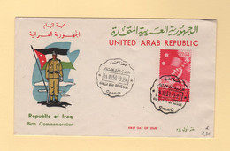 Egypte - UAR - FDC - Celebration Republique D Iraq - Cartas & Documentos