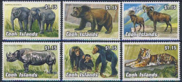 MDA-BK1-387 MINT PF/MNH ¤ COOK ISLANDS 1992 6w In Serie ¤ MAMMALS - ELEPHANTS - APES - BEARS - TIGRIS - AND OTHER - Wild