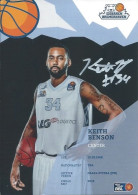 Trading Cards KK000612 - Basketball Germany Eisbären Bremerhaven 10.5cm X 15cm HANDWRITTEN SIGNED: Keith Benson - Bekleidung, Souvenirs Und Sonstige