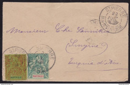 1892 MARTINICA - N. 33 + 36 Lettera Per La Turchia RARA DESTINAZIONE - Autres & Non Classés