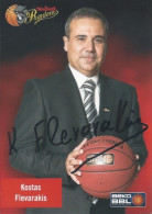 Trading Card KK000615 Basketball Germany New Yorker Phantoms Braunschweig 10.5x15cm HANDWRITTEN SIGNED Kostas Flevarakis - Habillement, Souvenirs & Autres