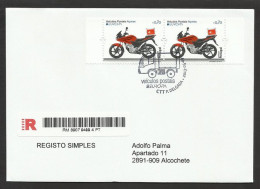 Portugal Açores Europa CEPT 2013 Voiture Poste Moto 125 Cc FDC Recommandée Azores Postal Vehicles Motorcycle R FDC - 2013